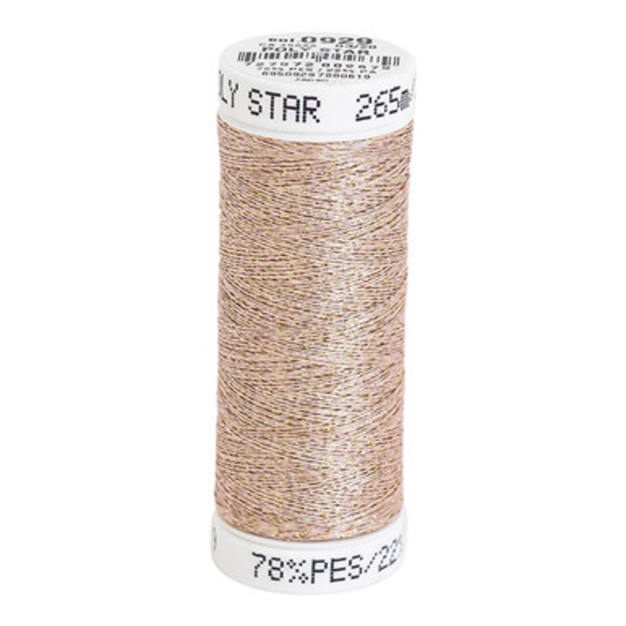 Sulky 30 Wt. Poly Sparkle™ Thread - Light Apricot with Gold Sparkle - 290 yd. Spool
